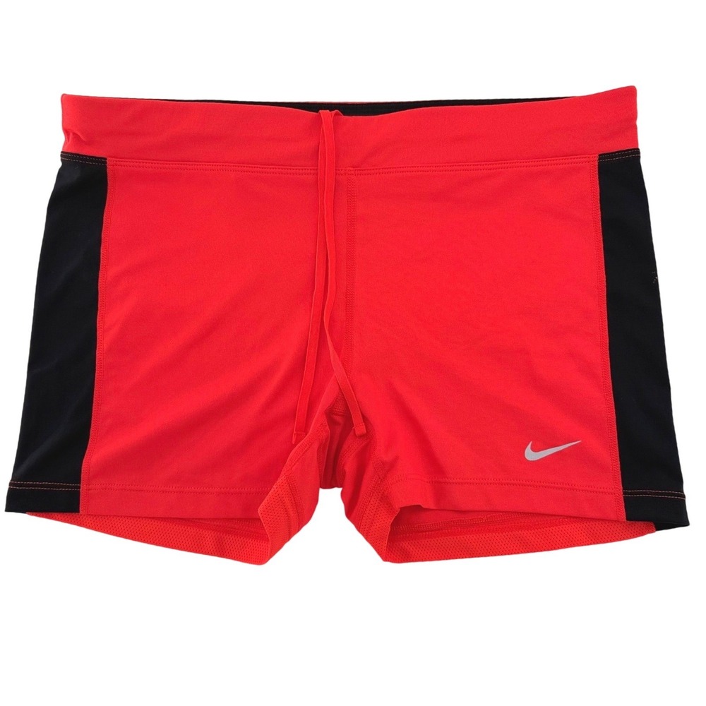 Nike Red Dri-FIT Athletic Running Shortsโ Womens L Red Gorpcore Gym Workout